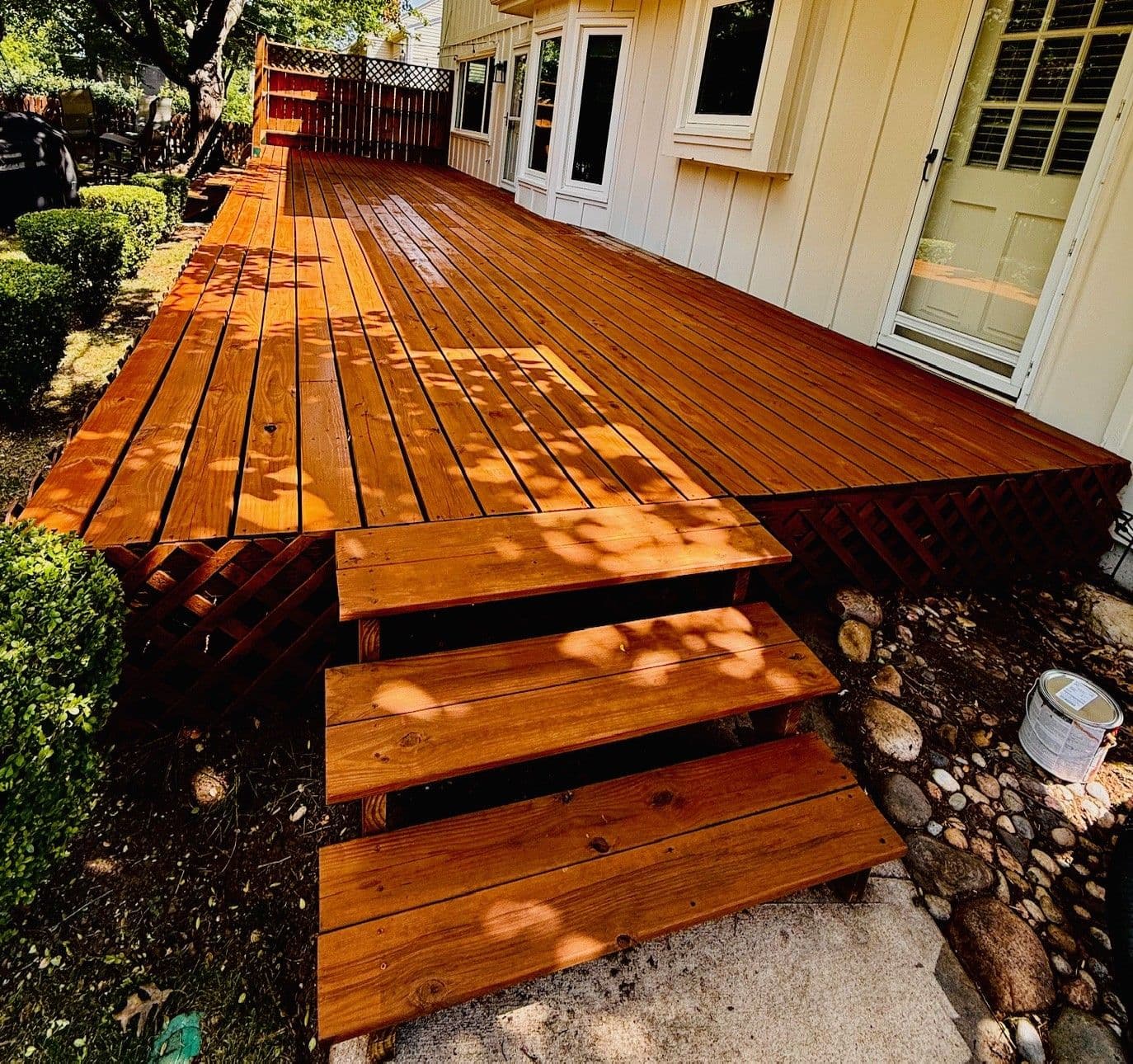deck stain after